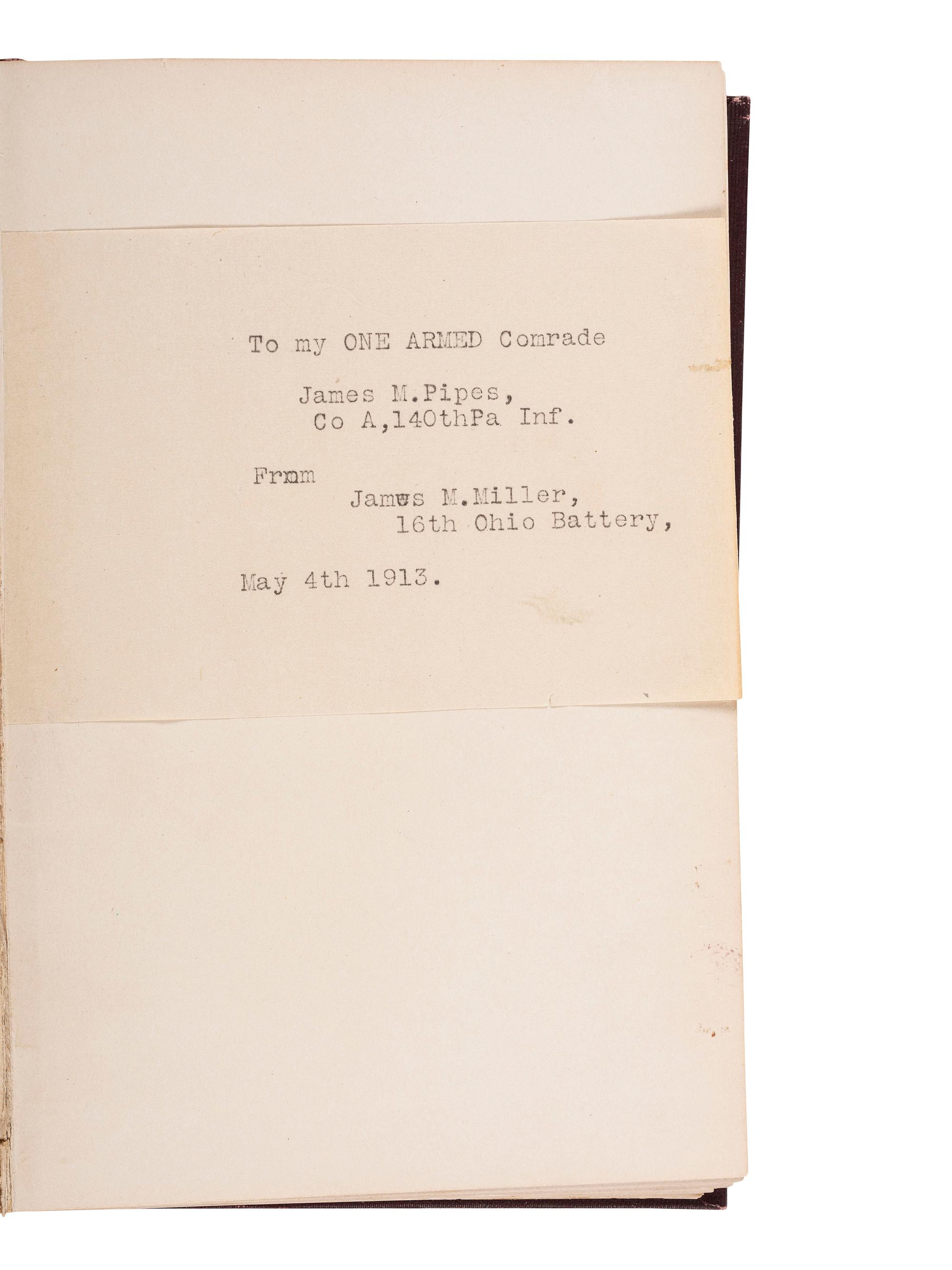 [CIVIL WAR] 16th OH Battery Archive, incl. hand-drawn camp scene, escutcheon, war-date diary, CDVs.