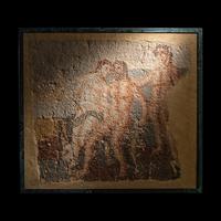 A Roman Mosaic Panel with Erotic Scene