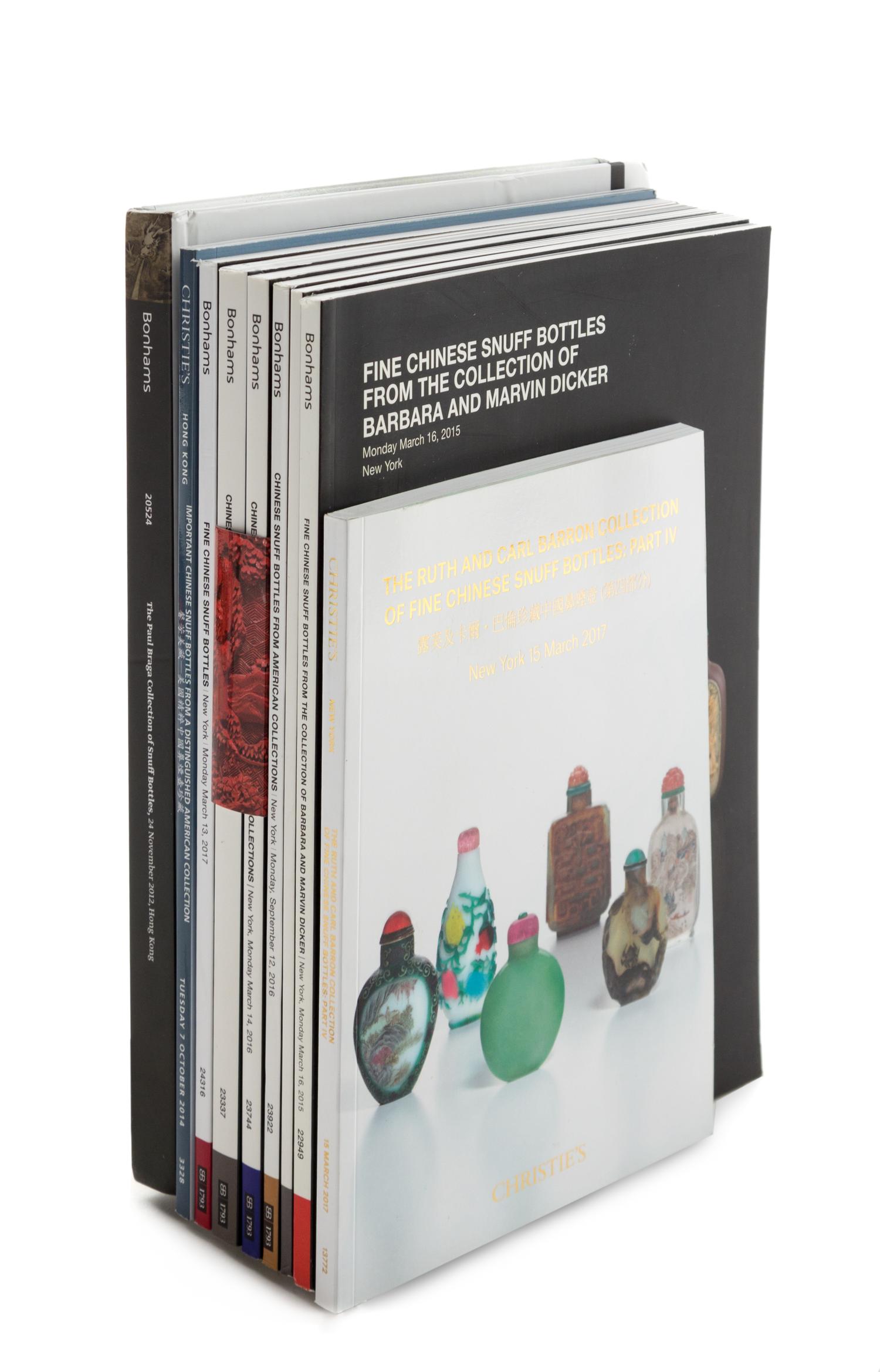 Nine Auction Catalogues Pertaining to Sales of Snuff Bottles