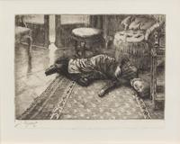 James Jacques Joseph Tissot, (French, 1836–1902), Renee Mauperin, Fainting After Hearing of Her Brother's Death, 1882