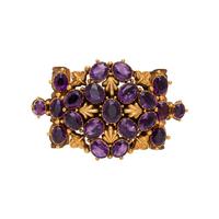 ANTIQUE, AMETHYST BROOCH