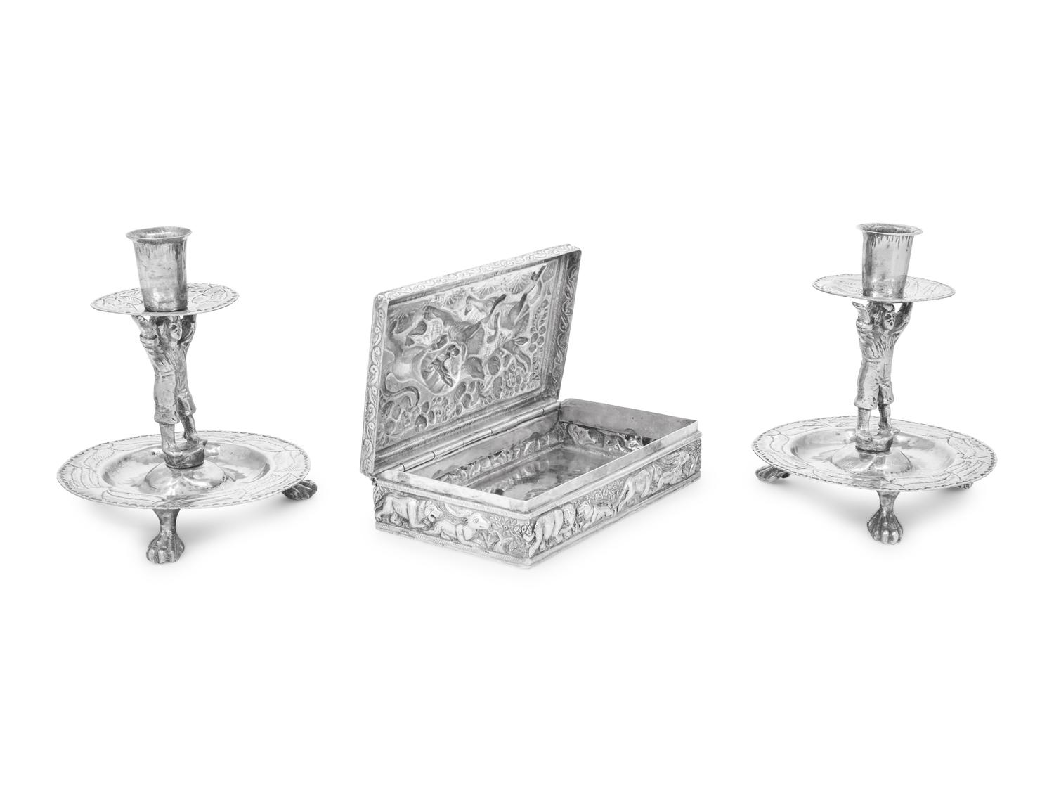 A Southeast Asian Silver Cigarette Box