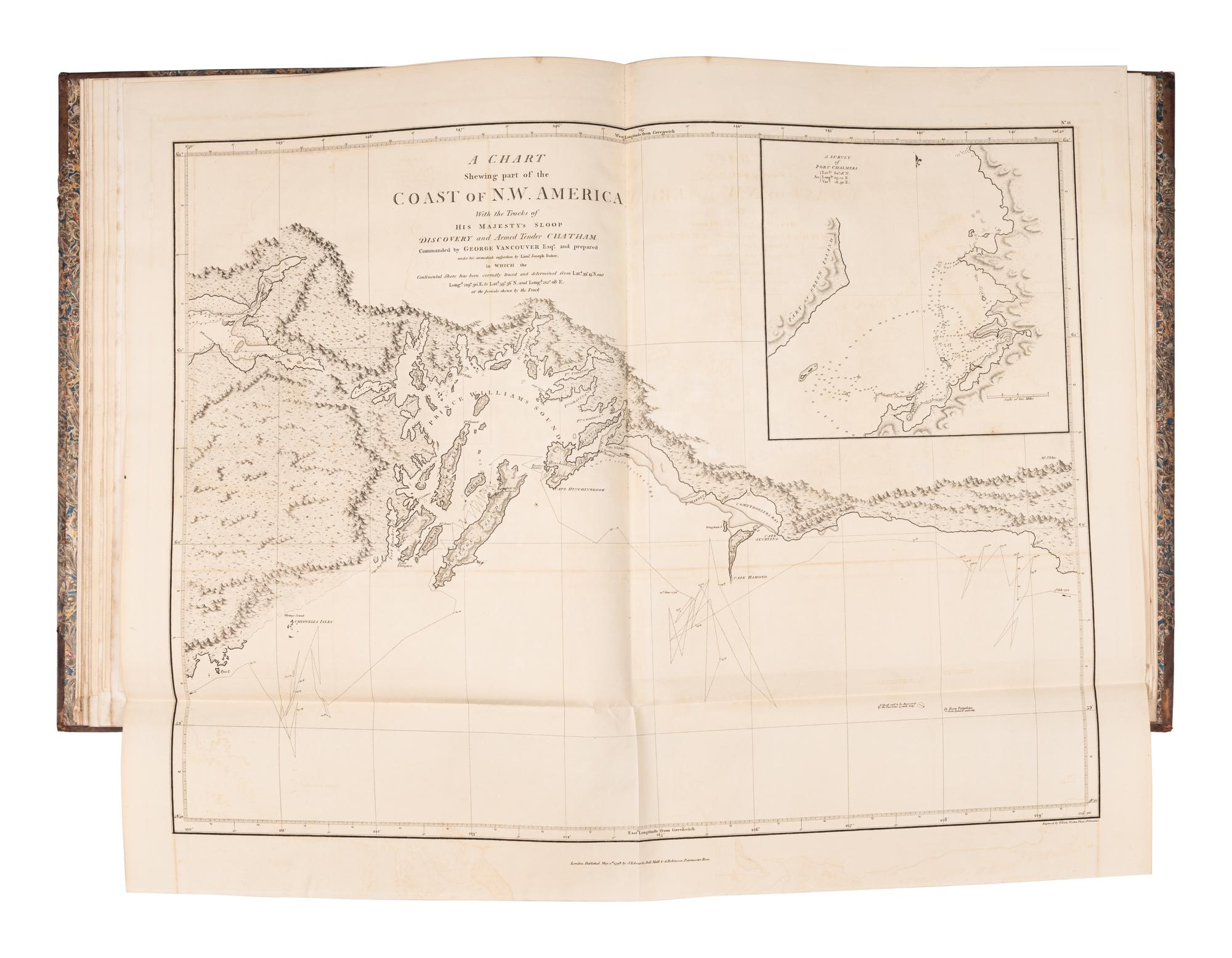 [TRAVEL & EXPLORATION]. VANCOUVER, George (1757-1798). A Voyage of Discovery to the North Pacific Ocean and Round the World . London: G. G. 7 J. Robinson, 1798.