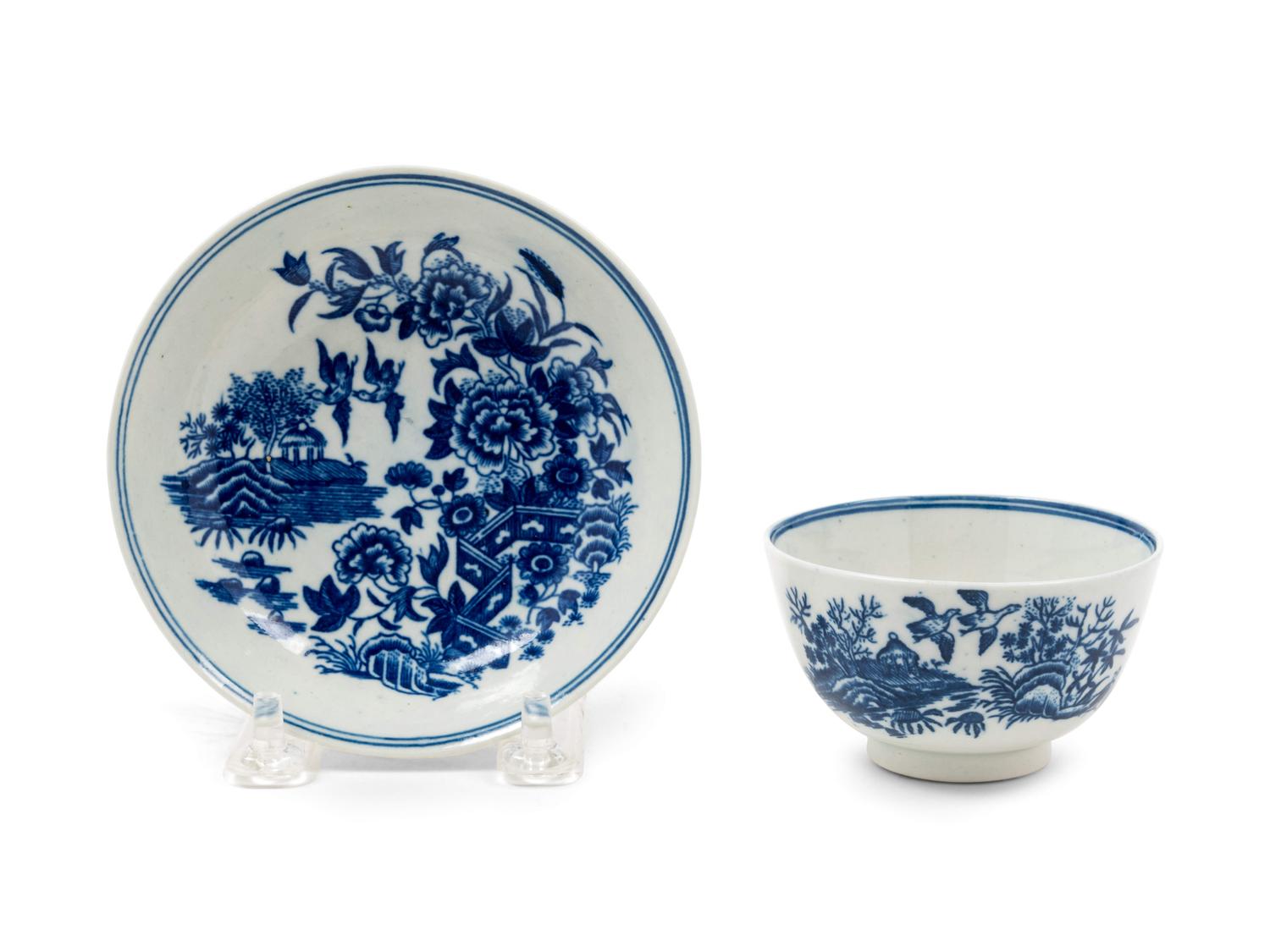 A Worcester Porcelain Cup and Saucer