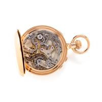 TIFFANY & CO., 18K YELLOW GOLD SPLIT SECOND CHRONOGRAPH OPEN FACE POCKET WATCH