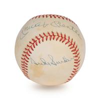 A Willie Mays, Mickey Mantle and Duke Snider Signed Autograph Baseball (Beckett Authentication Services Letter),
