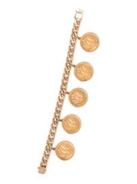 YELLOW GOLD COIN BRACELET