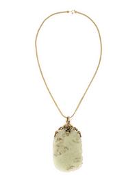 CARVED JADE PENDANT NECKLACE