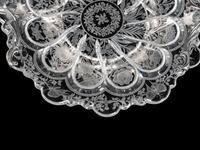 An American Silver Mounted Etched Glass Center Bowl