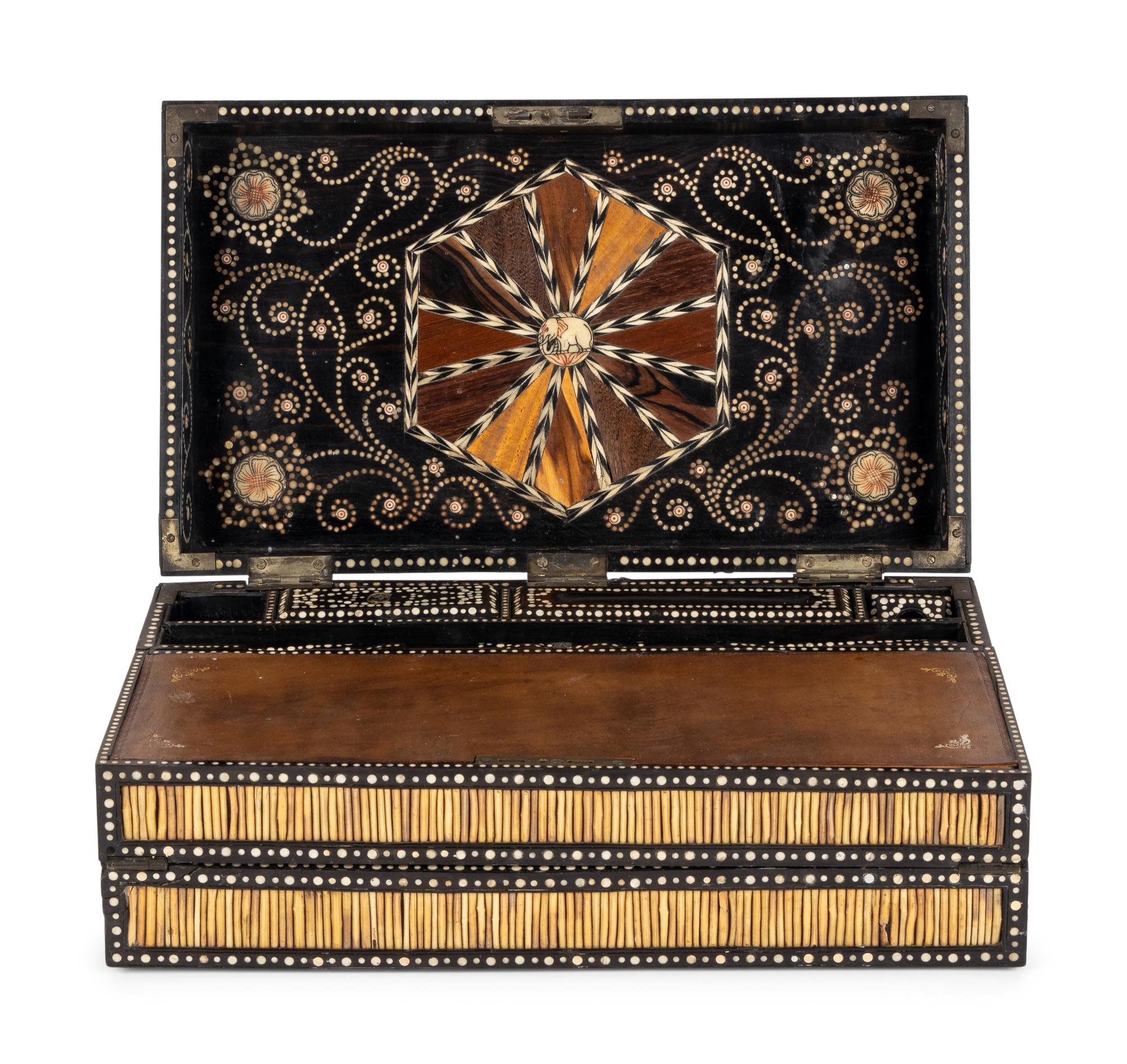 An Anglo-Indian Quill Writing Box
