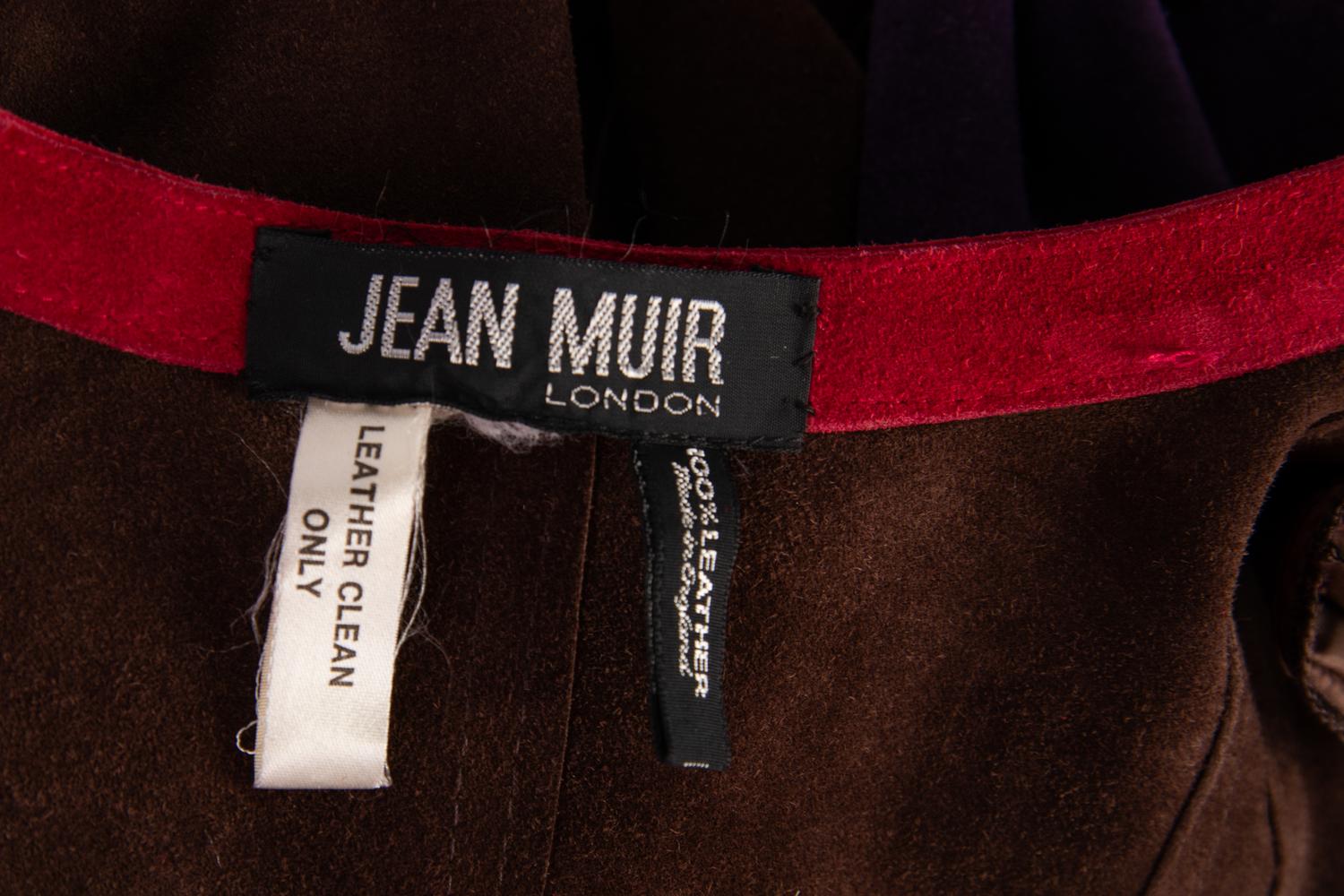 Three Jean Muir Color Blocked Suede Jackets, 1970-80s