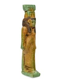 An Egyptian Two-Tone Faience Nephthys