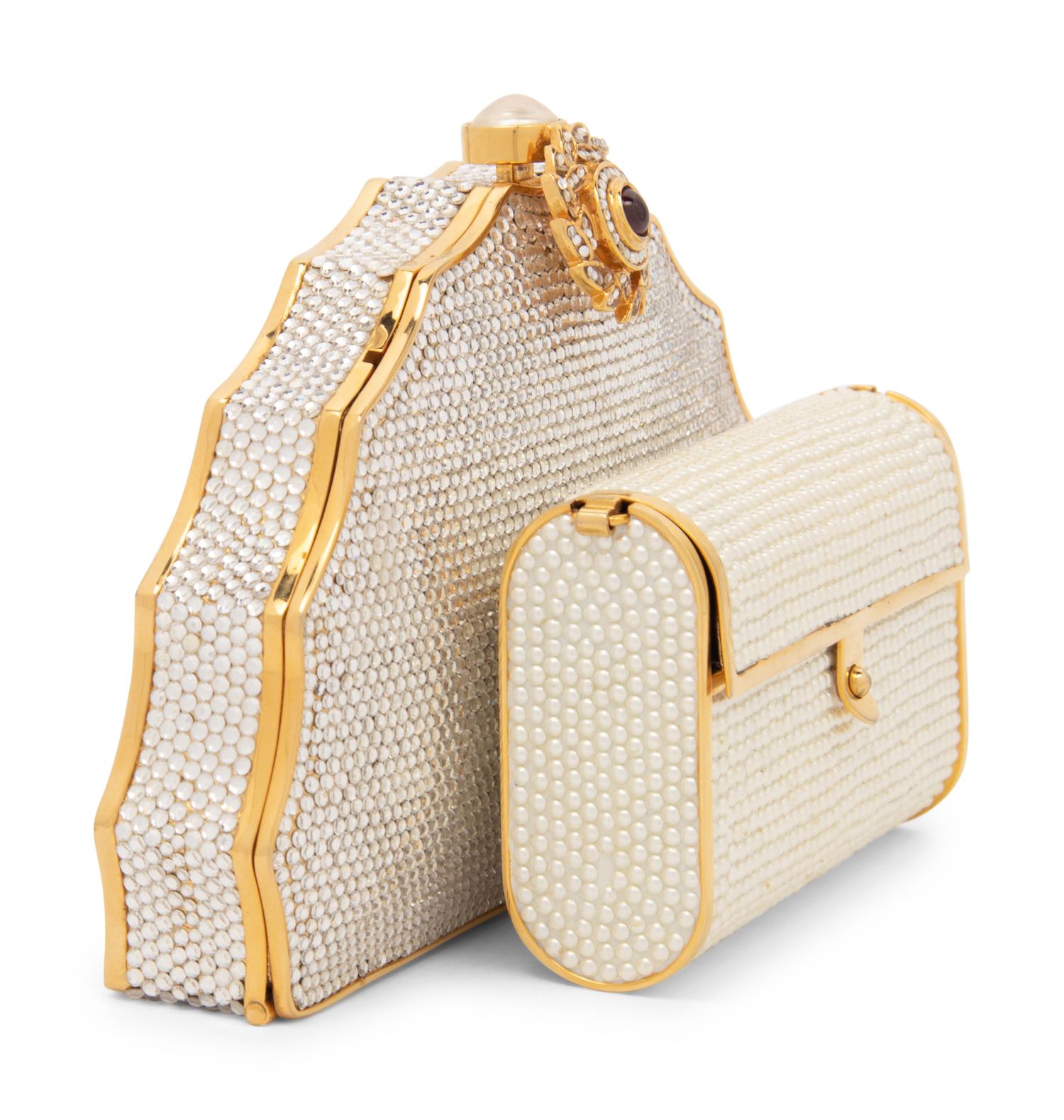 Two Judith Leiber Minaudière Clutches Formerly Owned by Elizabeth Taylor, 1980-90s