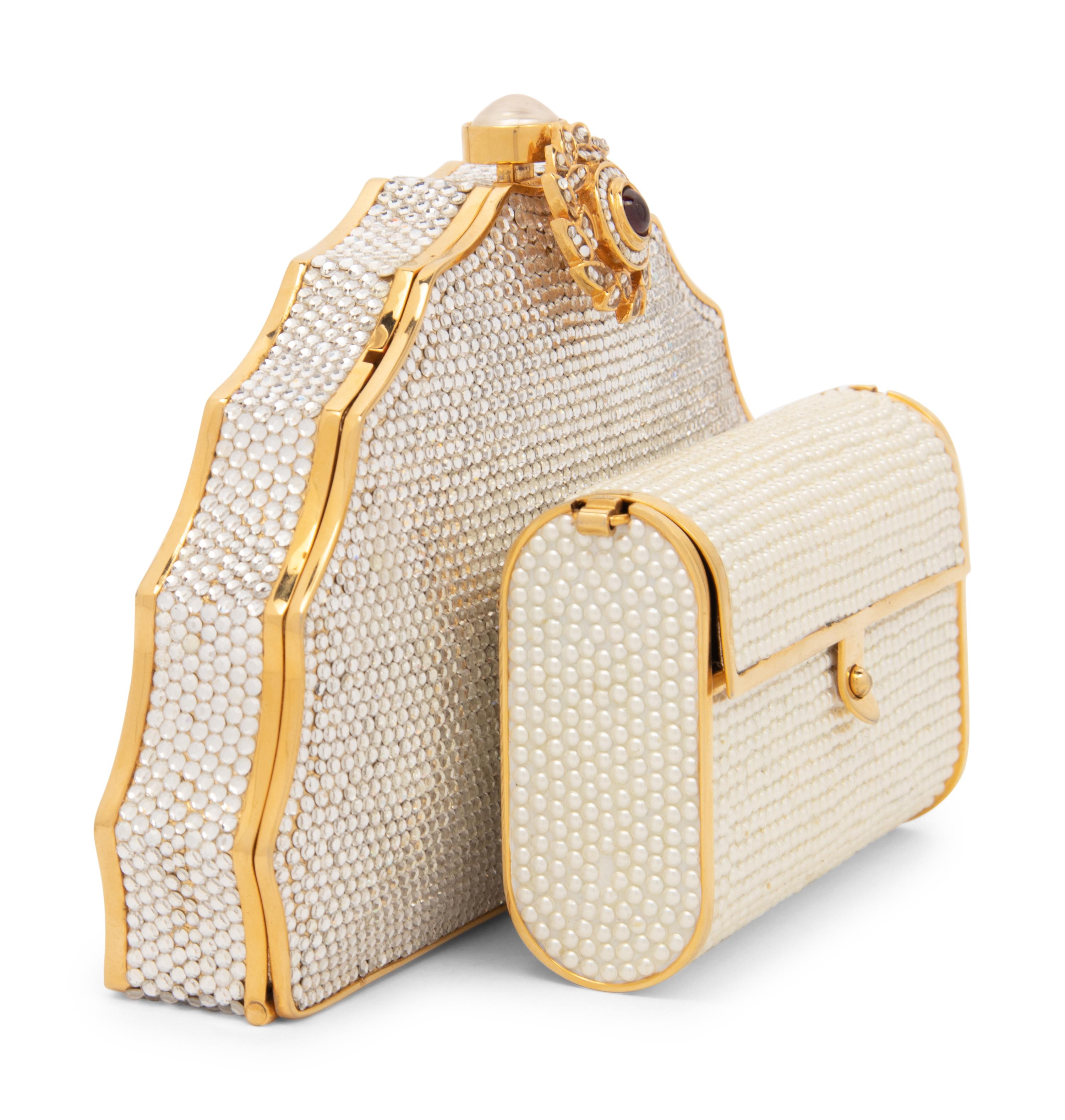 Two Judith Leiber Minaudière Clutches Formerly Owned by Elizabeth Taylor, 1980-90s