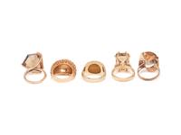 COLLECTION OF YELLOW GOLD AND GEMSTONE RINGS
