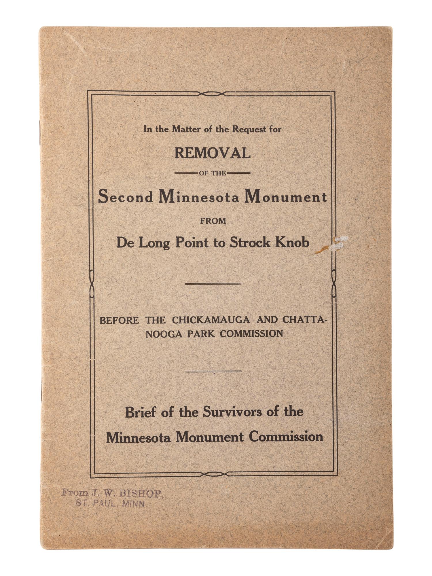 [CIVIL WAR]. Judson W. Bishop, 2nd Minnesota Infantry, Civil War archive incl. typed transcription of letters dating from 1861-1865 and related documents.