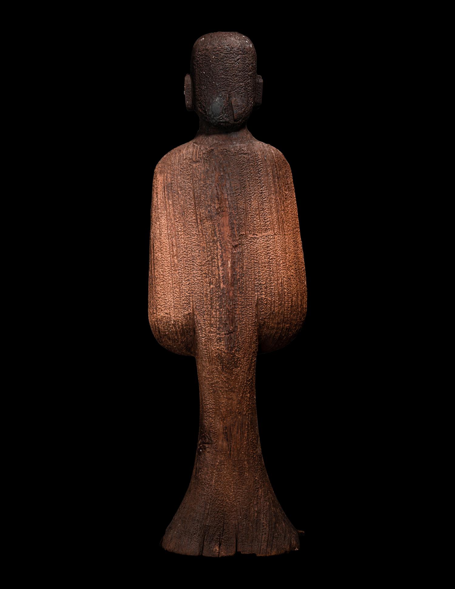 Two Chinese Wood Figures