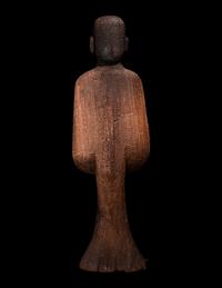 Two Chinese Wood Figures