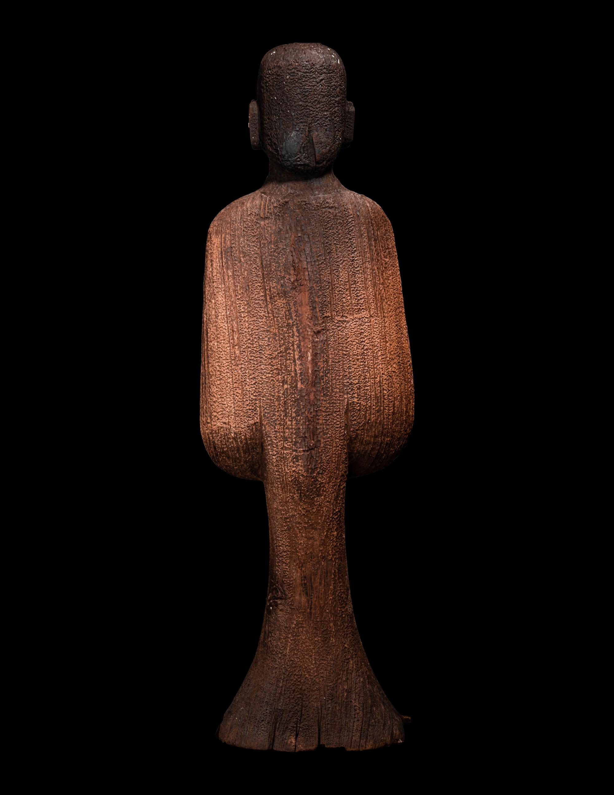 Two Chinese Wood Figures