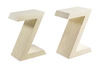 Modern, SECOND HALF 20TH CENTURY, a pair of Z-Form end tables