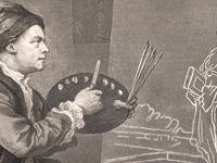 A pair of prints ( At the Easel ; The Invasion , Plate II, England)