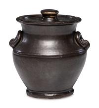 A Rare E. Schrop Lidded Stoneware Pot