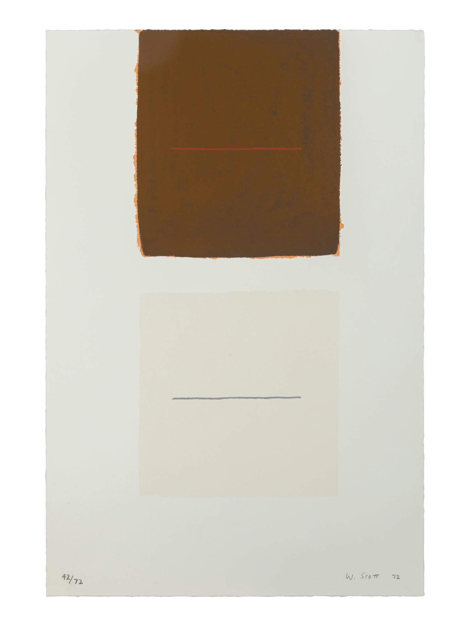Brown and White Related and Areas Contrasted (two prints from A Poem for Alexander ), 1972