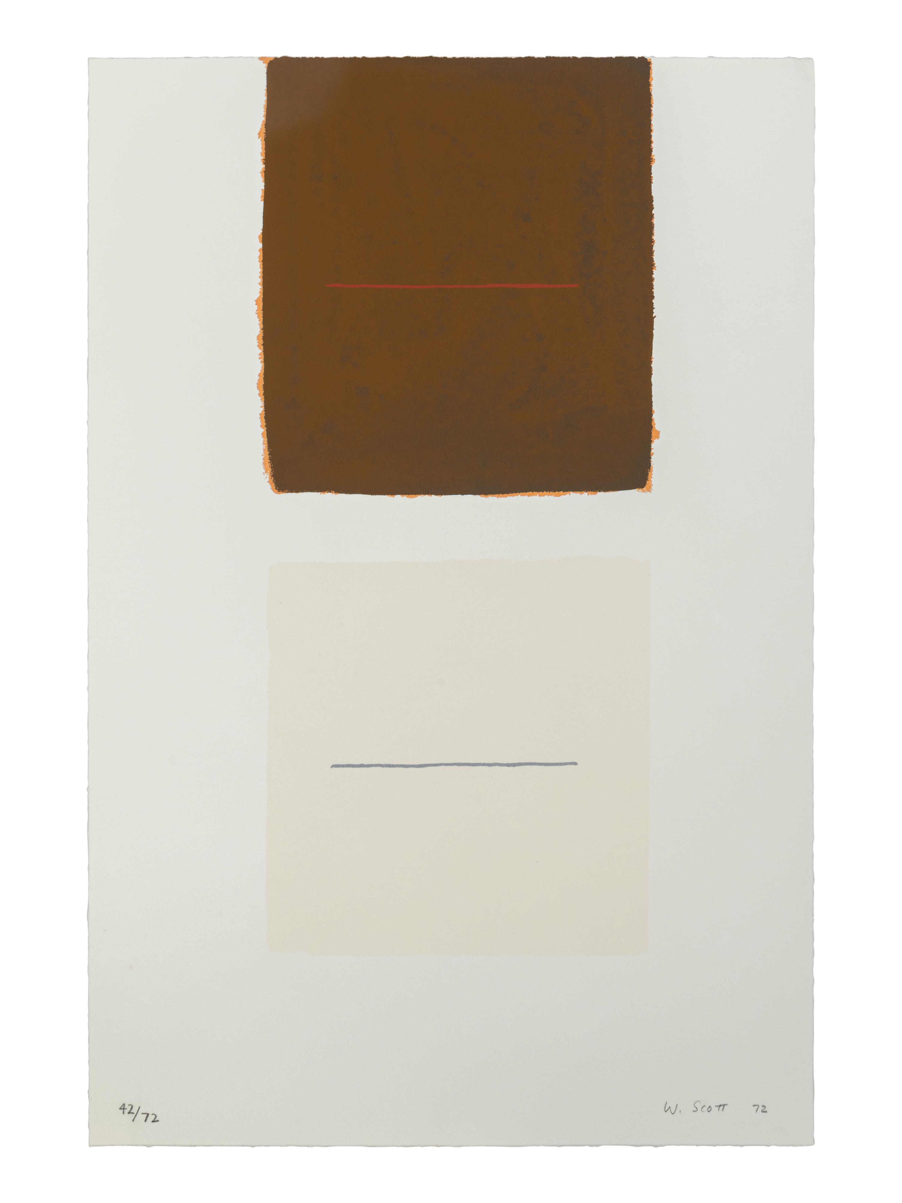 Brown and White Related and Areas Contrasted (two prints from A Poem for Alexander ), 1972