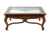A Contemporary Glass-Top Low Table