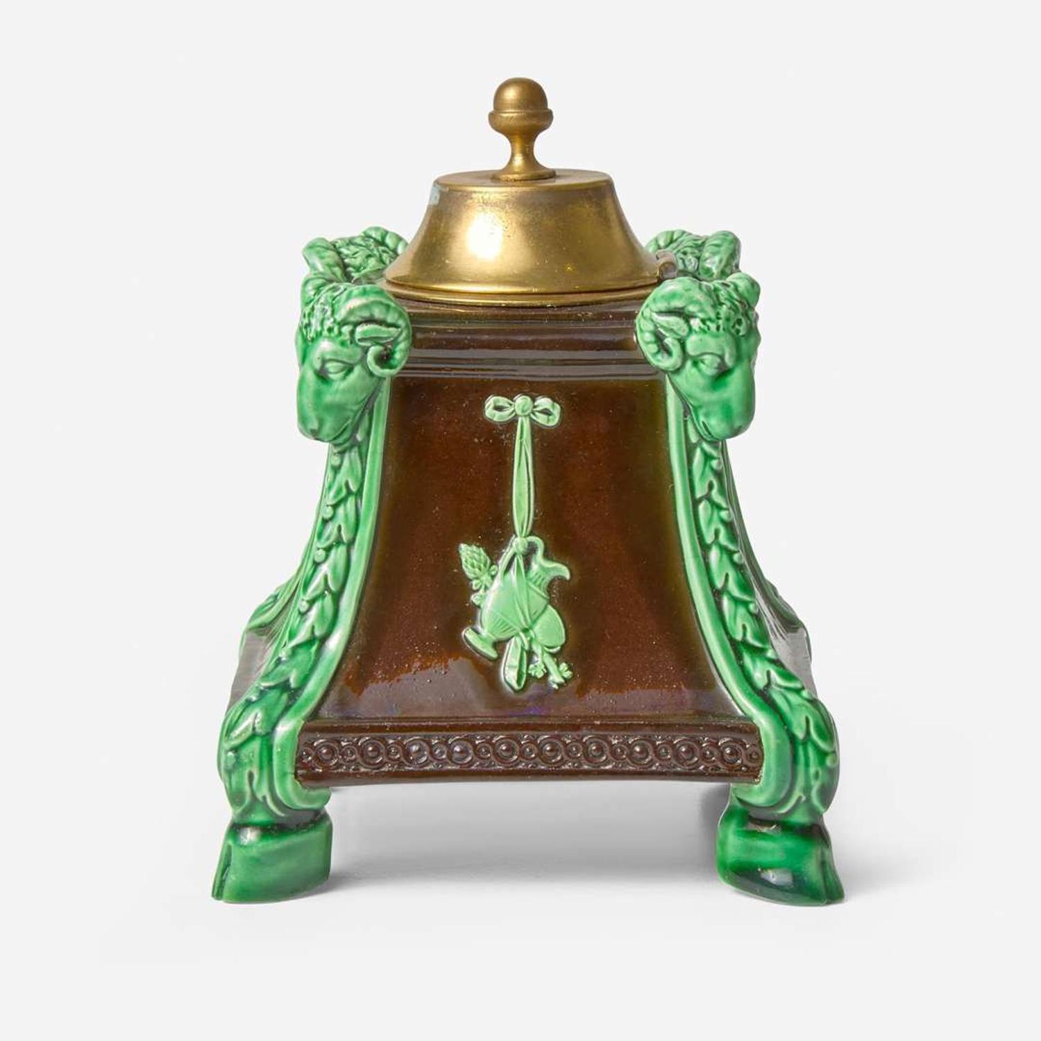 A Wedgwood Majolica Inkstand UK, 1860s