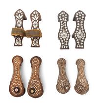Four Pairs of Mother-of-Pearl and Bone Inlaid Bath Shoes