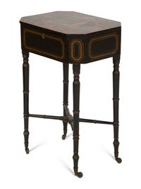 A George III Penwork Side Table