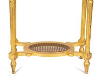 A Louis XVI Style Giltwood Marble-Top Table — 20TH CENTURY