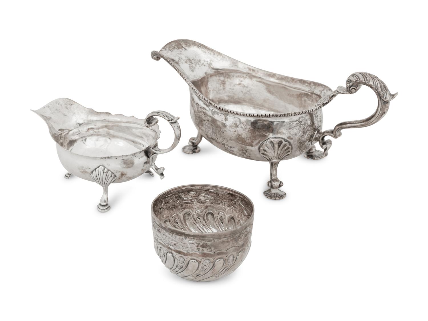 Three English Silver Table Articles