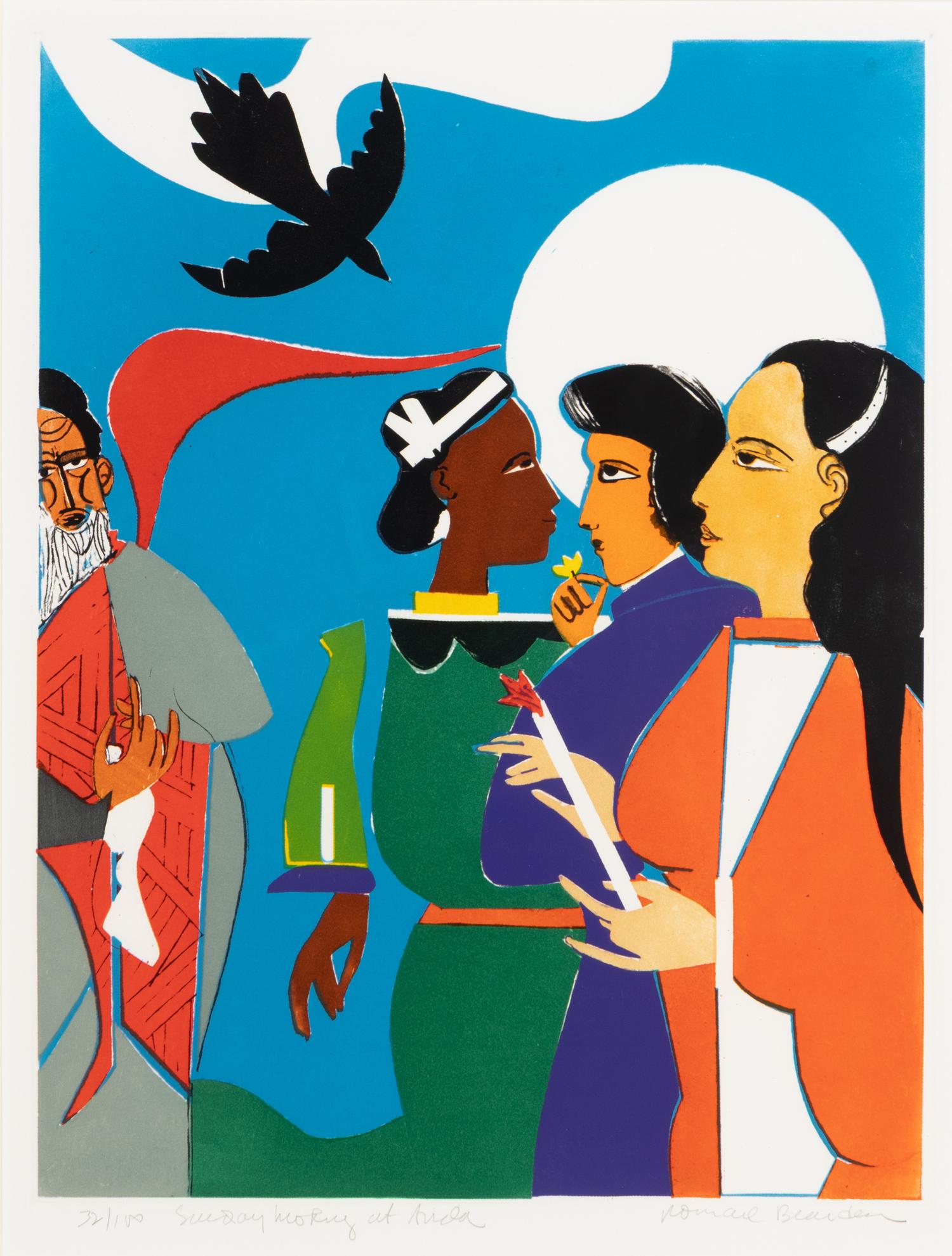 Romare Bearden (American, 19110-1988) — Sunday Morning at Avila, 1980