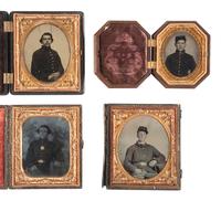 [CIVIL WAR]. A group of 4 ambrotypes and tintypes of Union soldiers, comprising:
