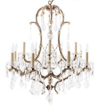 A Cased Glass Ten-Light Chandelier