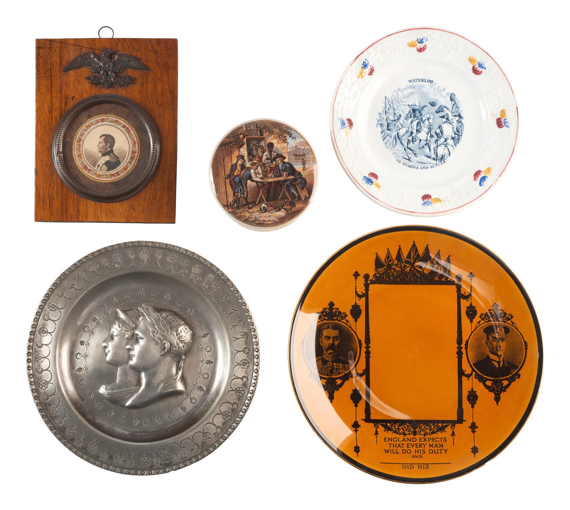 [EUROPEAN MISCELLANY]. A large group including items related to Napoleon Bonaparte, the papacy, and other militaria, comprising: