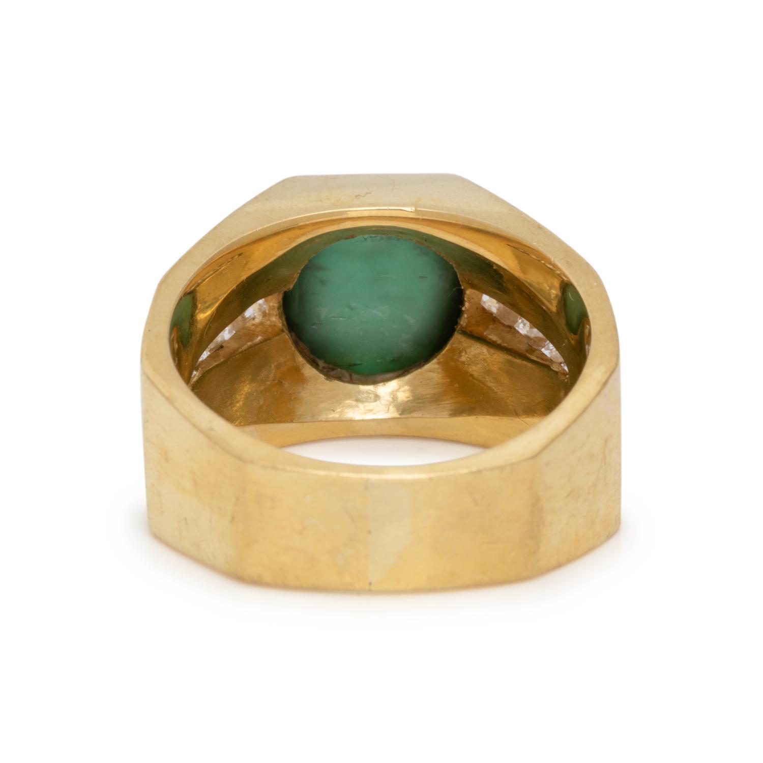 CAT'S EYE TOURMALINE AND DIAMOND RING
