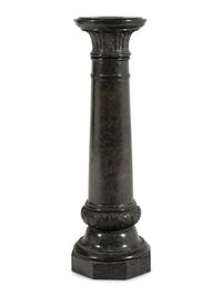 A Continental Carved Marble Pedestal