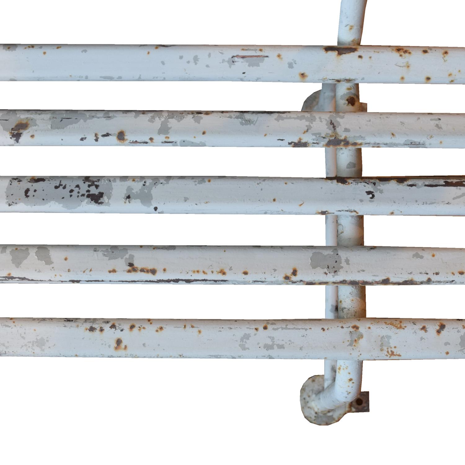 A Metal Garden Bench 78.5" W x 19" D x 29" H — Italy