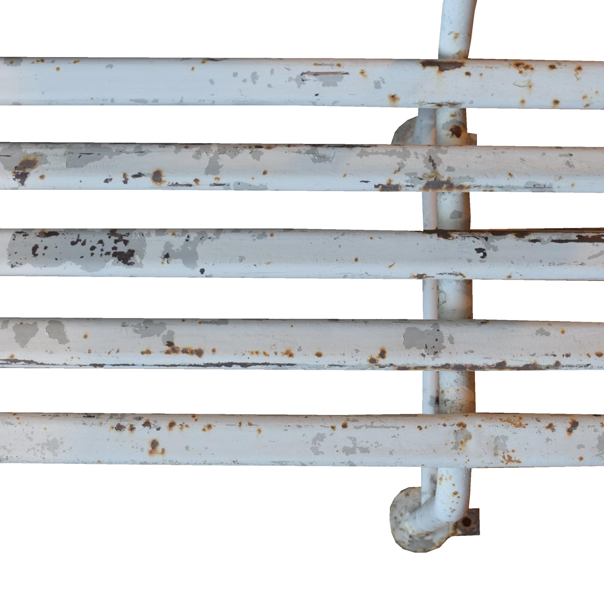 A Metal Garden Bench 78.5" W x 19" D x 29" H — Italy