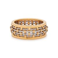 CARTIER, YELLOW GOLD AND STEEL RING