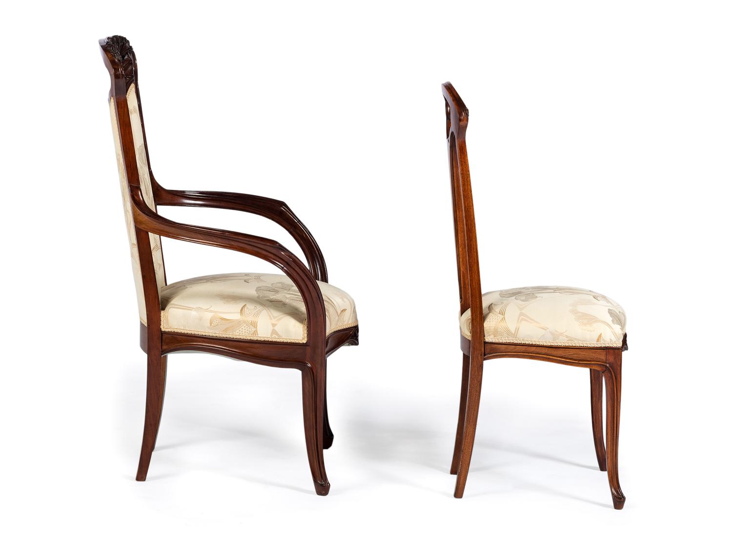 Set of Six Ombelle Chairs, circa 1900