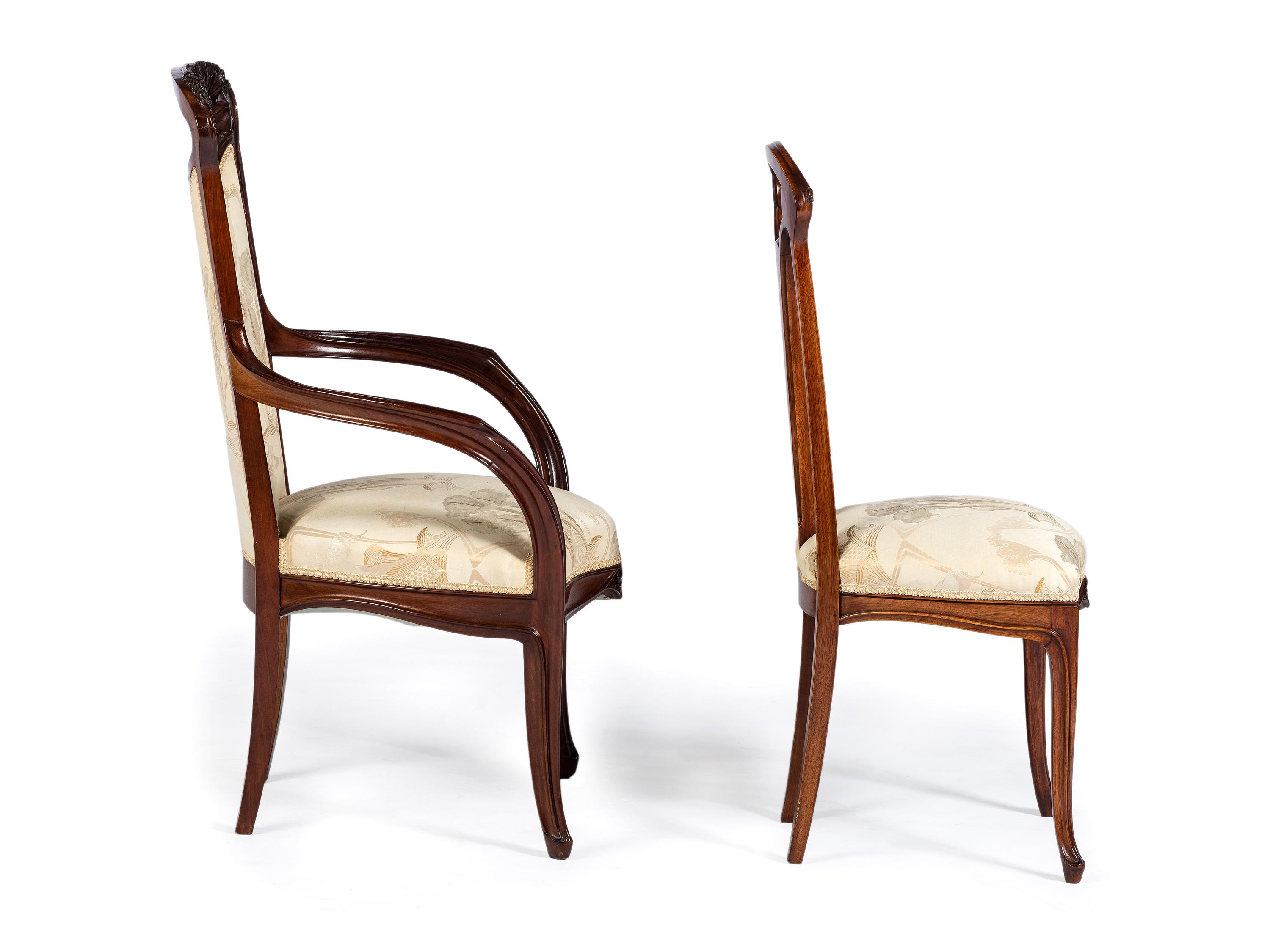 Set of Six Ombelle Chairs, circa 1900