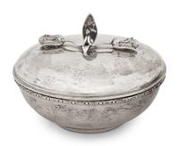 Two Swedish Silver Covered Circular Boxes
