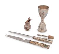 A Group of Four Tiffany & Co. Silver Bamboo Pattern Articles