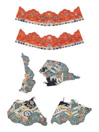 RELEASED TO MUSEUM -- A Group of Chinese Embroidered Silk Fragments