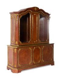 A Louis XVI Style Gilt Bronze Mounted Kingwood Buffet a Deux Corps
