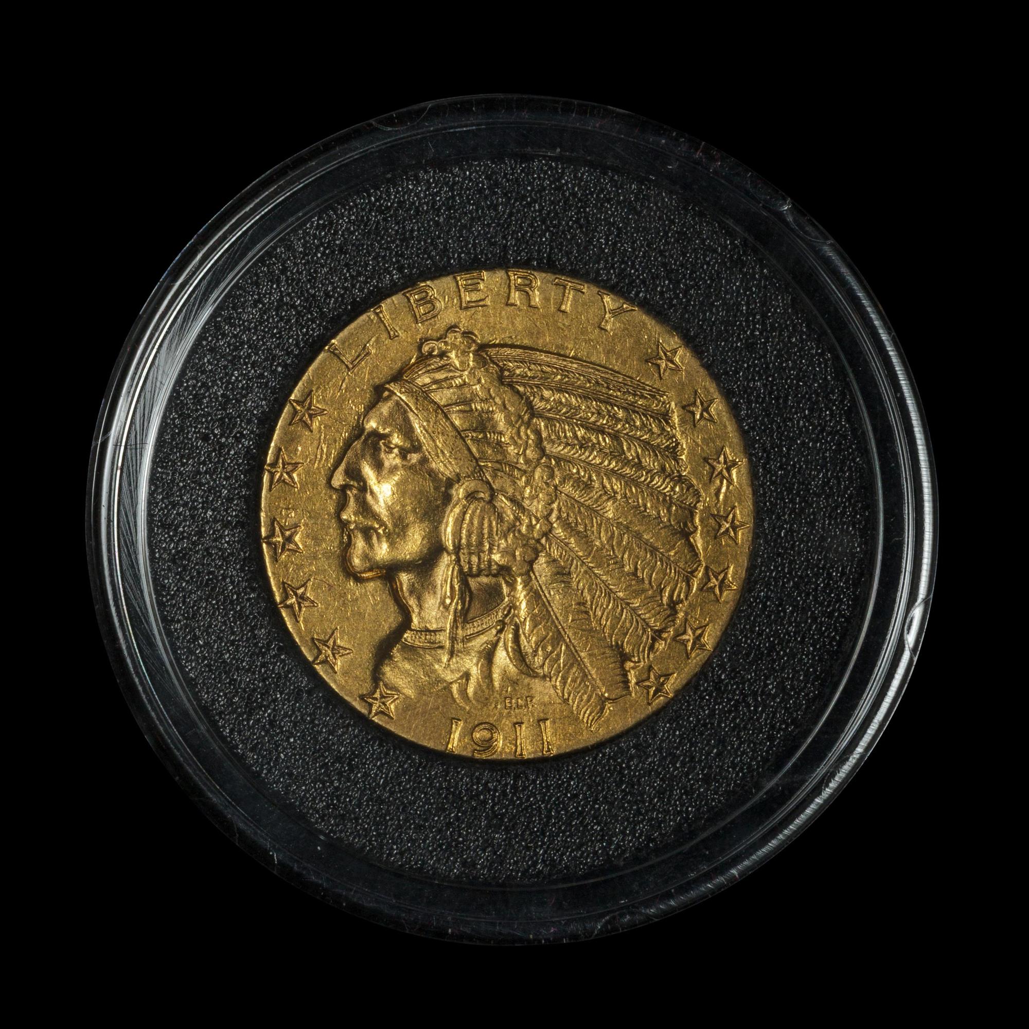 A 1911 Indian Head $5 Gold Coin